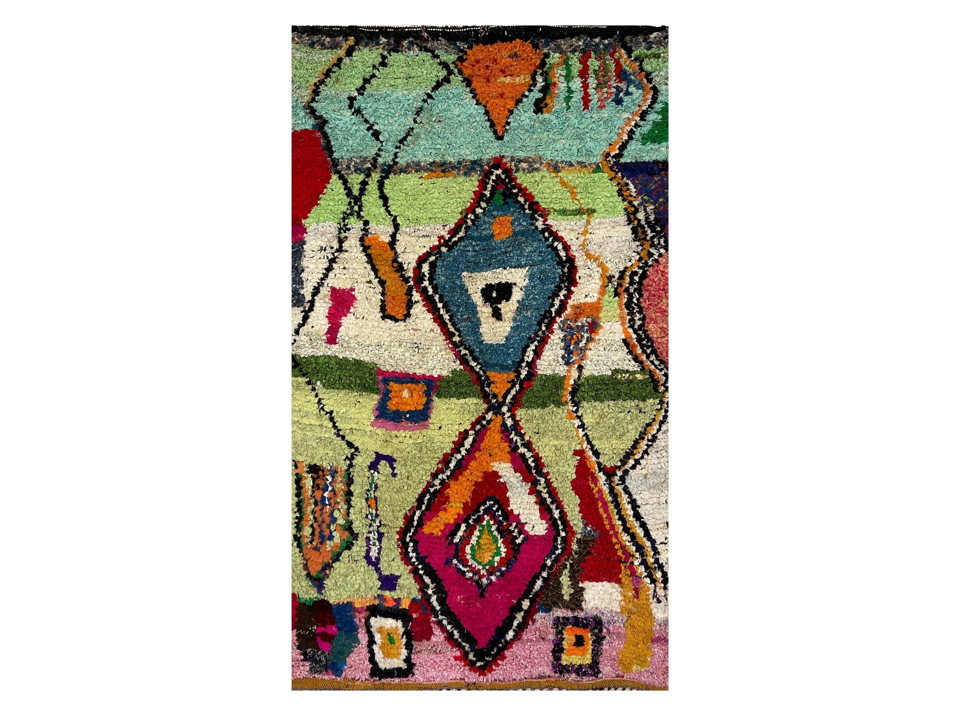 Vintage Moroccan Rug - Tharari Morocco Collection Boucherouite Rugs Of Morocco