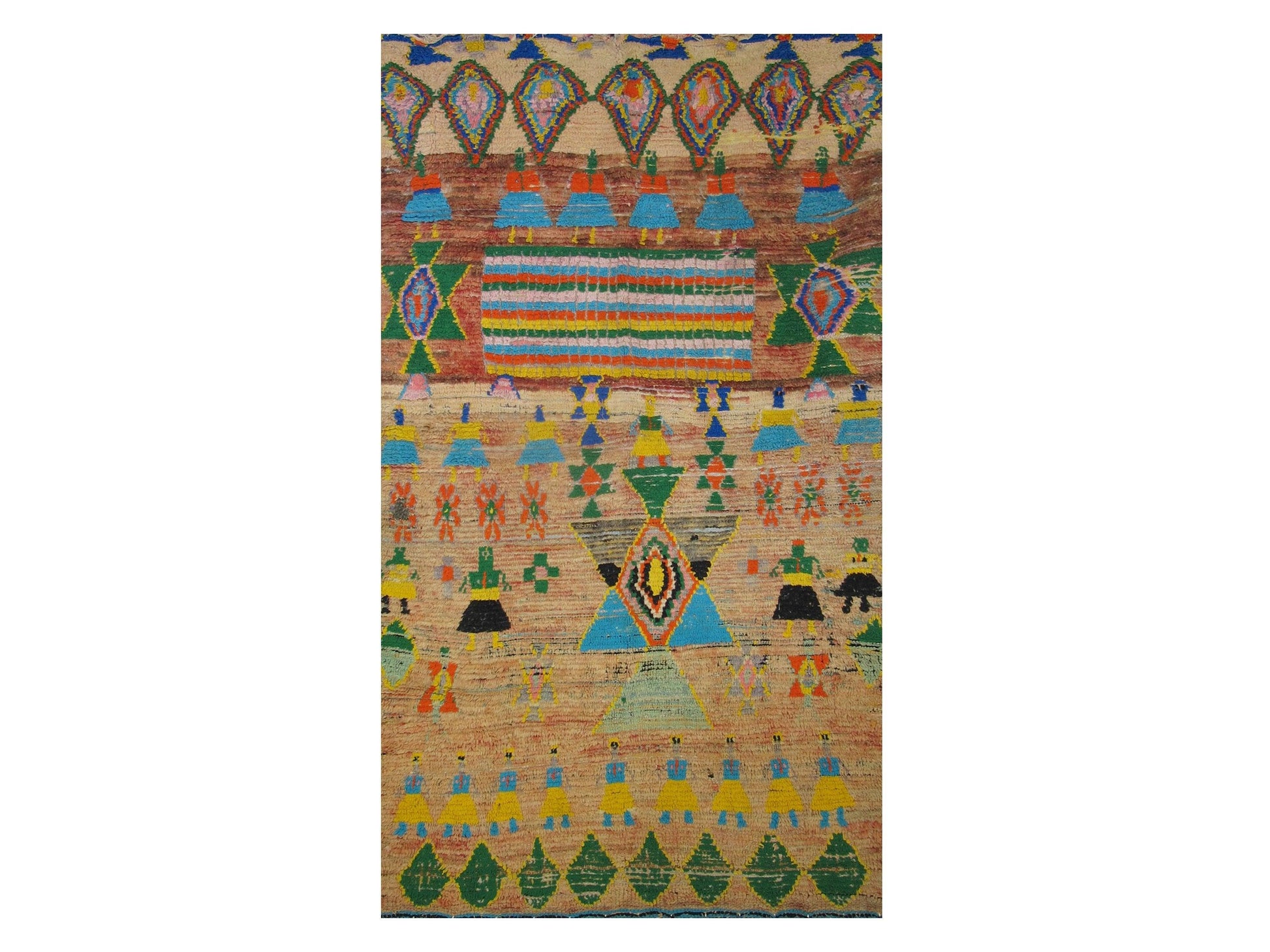 Vintage Moroccan Rug - Tinhainan Morocco Collection Boujaad Rugs Of Morocco