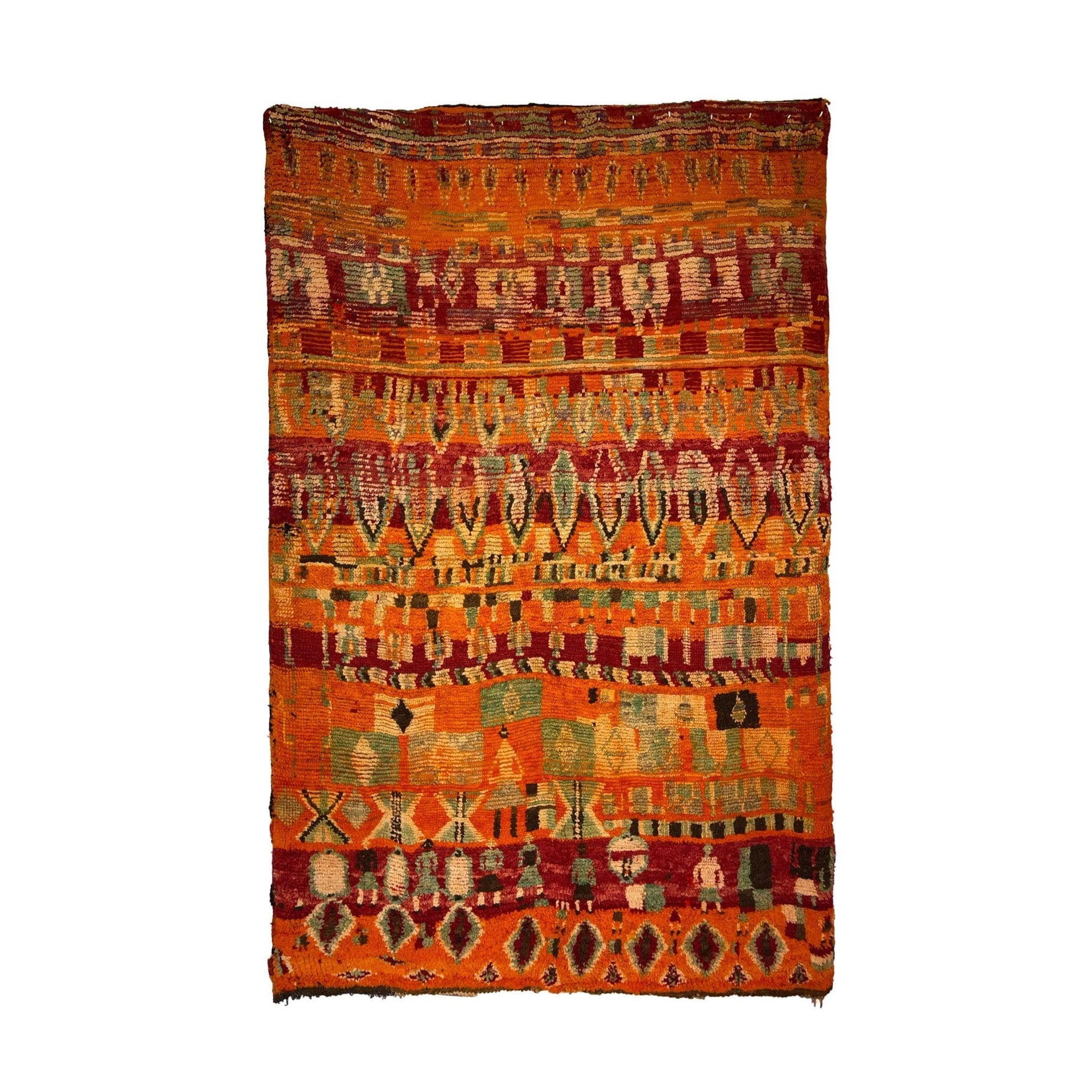 Vintage Moroccan Rug - Yufayur Morocco Collection Boujaad Rugs Of Morocco