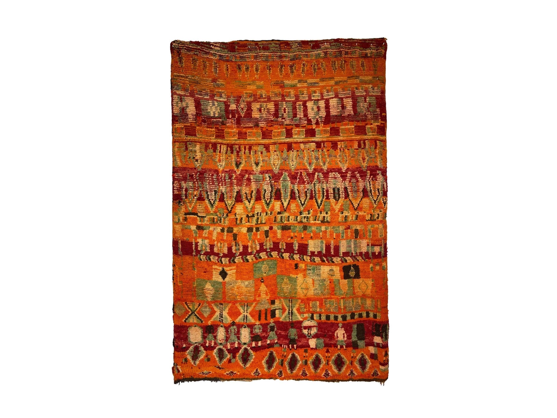 Vintage Moroccan Rug - Yufayur Morocco Collection Boujaad Rugs Of Morocco